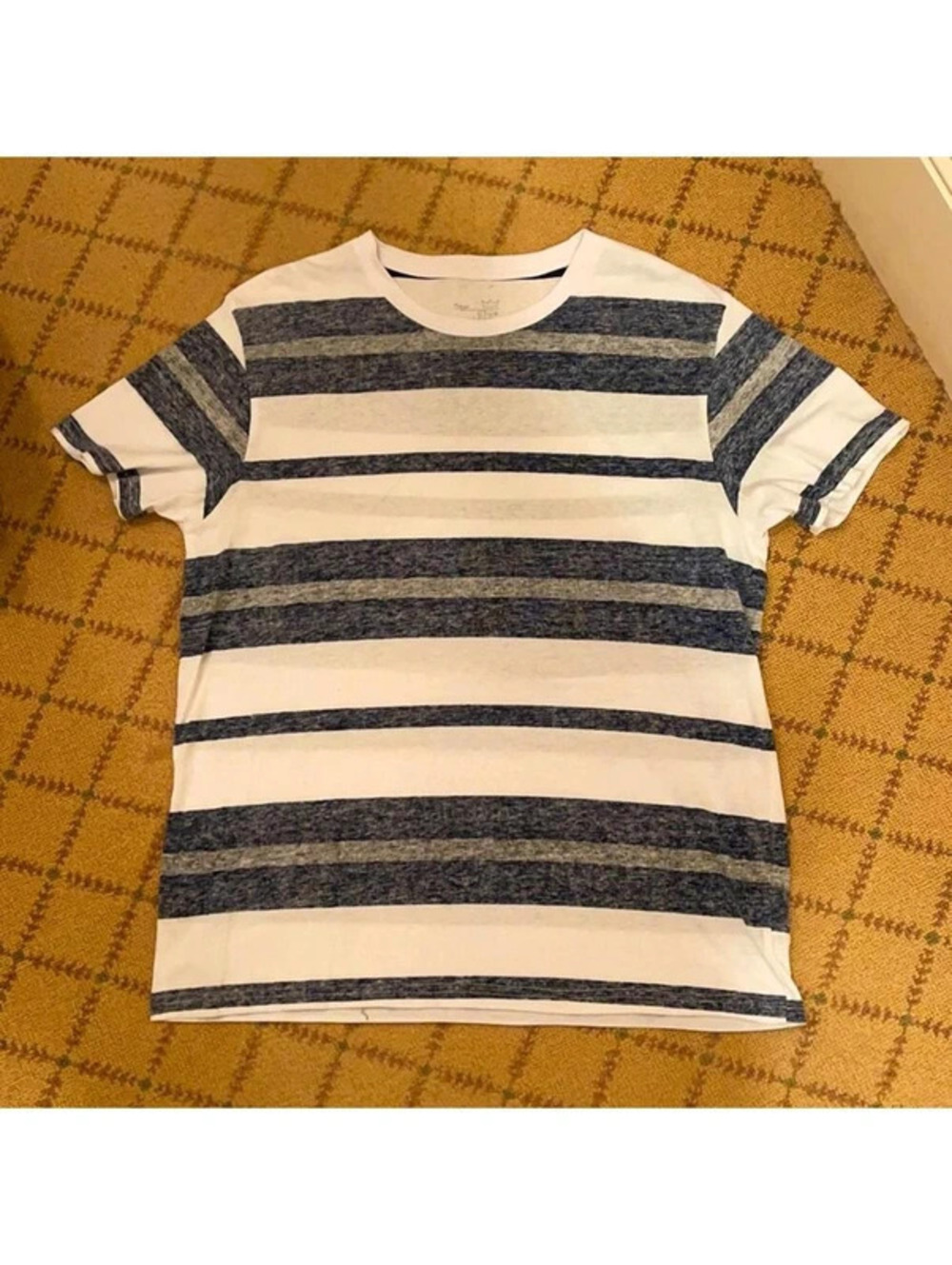 Blue Crown black/gray striped cotton T-shirt NWT XL